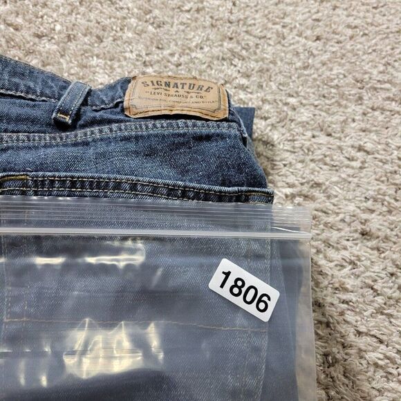 Signature by Levi Strauss Jeans Mens 42x29 Tag 42x30 Relaxed Dark Wash Denim - Picture 8 of 8